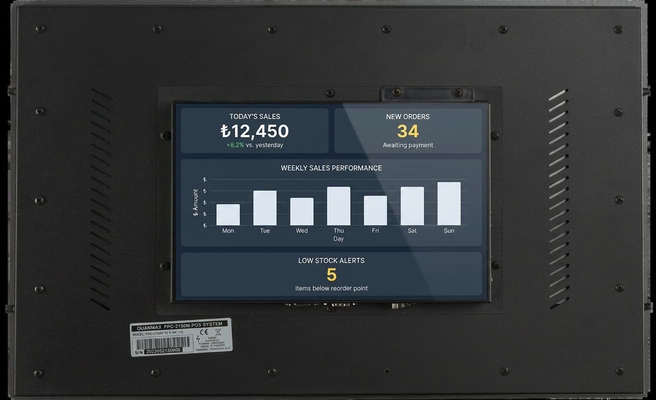 Quanmax PPC-2150NT 21.5'' Endüstriyel Panel PC J6412 8GB 256GB SSD 5